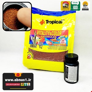 غذا تروپیکال لهستان VITALITY COLUR GRANULAT فله 100 میل