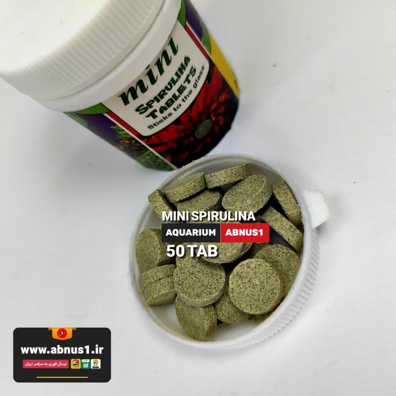 غذا قرصی ماهی آکواریوم 50 عددی خوراک سازان MINI SPIRULINA غذا قرصی ماهی آکواریوم 50 عددی خوراک سازان MINI SPIRULINA