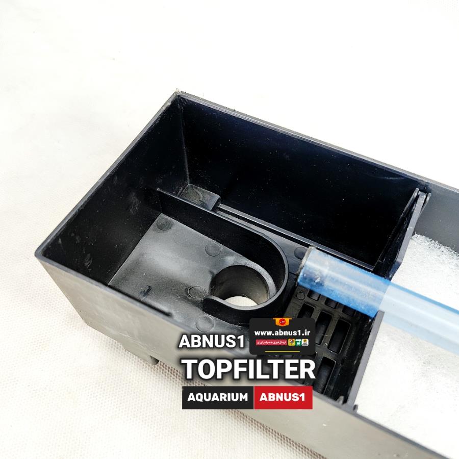 تصاویر شامل جعبه یدک تقویتی ۹۰ سانتی با سه خانه تصفیه، توری CNC کف، خروجی گردابی، لوله دوش، کیپ‌کن، شلنگ اتصال، رابط L و بدنه بزرگ مناسب تانک‌های حرفه‌ای است.