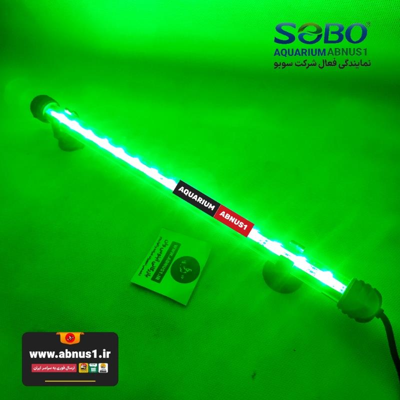 نور آکواریوم سوبو مدل T4-480AN ریموت دار ضد آب رنگارنگ نور LED آکواریوم سوبو مدل T4-480AN با طول ۴۵ سانتیمتر، ضدآب، دارای ریموت کنترل، رنگارنگ و مناسب آکواریوم ۴۵ تا ۸۰ سانتیمتر.تصاویر شامل: نمای کامل چراغ، روشنایی در رنگهای مختلف، نمایش ریموت، افکتهای رقص نور و نحوه نصب.