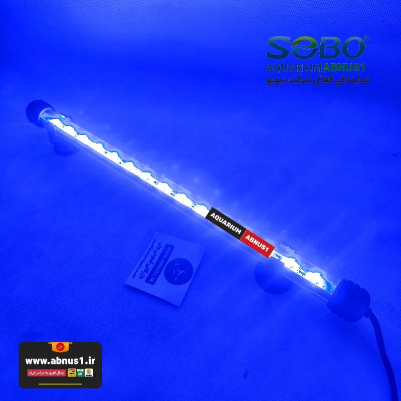 نور آکواریوم سوبو مدل T4-480AN ریموت دار ضد آب رنگارنگ نور LED آکواریوم سوبو مدل T4-480AN با طول ۴۵ سانتیمتر، ضدآب، دارای ریموت کنترل، رنگارنگ و مناسب آکواریوم ۴۵ تا ۸۰ سانتیمتر.تصاویر شامل: نمای کامل چراغ، روشنایی در رنگهای مختلف، نمایش ریموت، افکتهای رقص نور و نحوه نصب.