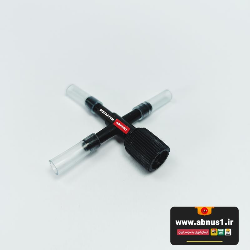  سه‌راهی بعلاوه‌دار DRAGON بلک مخصوص تنظیم هوای آکواریوم – مقاوم، دقیق، ضد نشتی و قابل کنترل برای همه پمپ‌ها.