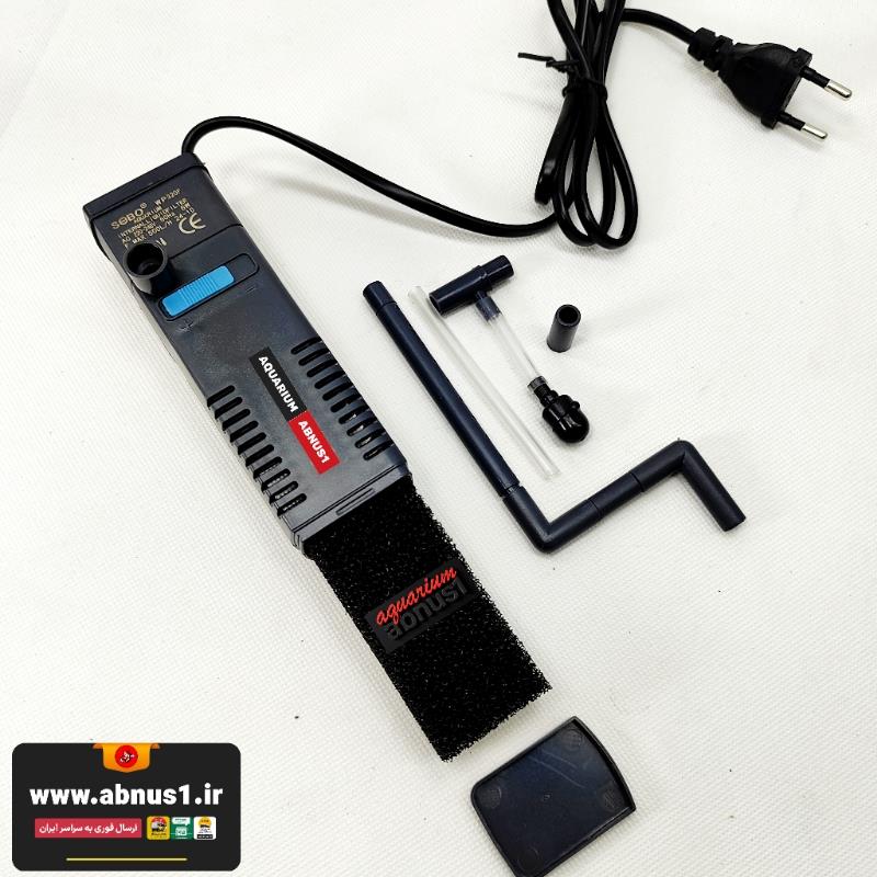 یلتر داخلی آکواریوم سوبو مدل WP-320F با طراحی کتابی و مدرن، دارای دکمه تنظیم فشار آب، پد فیلتراسیون قابل شستشو و سری‌های متنوع خروجی آب.