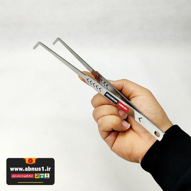  پنس سر کج آکواریوم ATS مدل T320 طول 32 سانتی‌متر، ساخته‌شده از متریال ضدزنگ با طراحی حرفه‌ای، مناسب کاشت و جابجایی گیاهان آکواریومی.