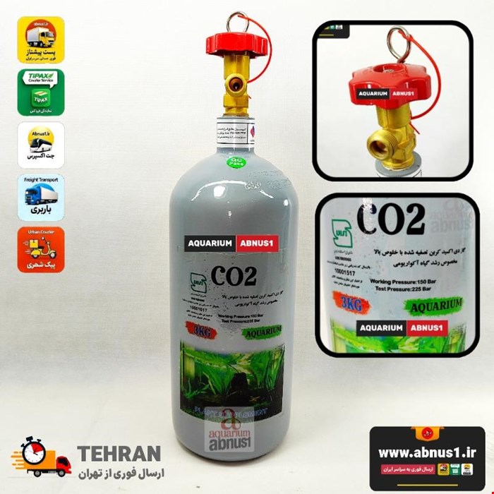 کپسول CO2 آکواریوم گیاهی استاندارد وزن 3 کیلویی حجم  4 لیتری