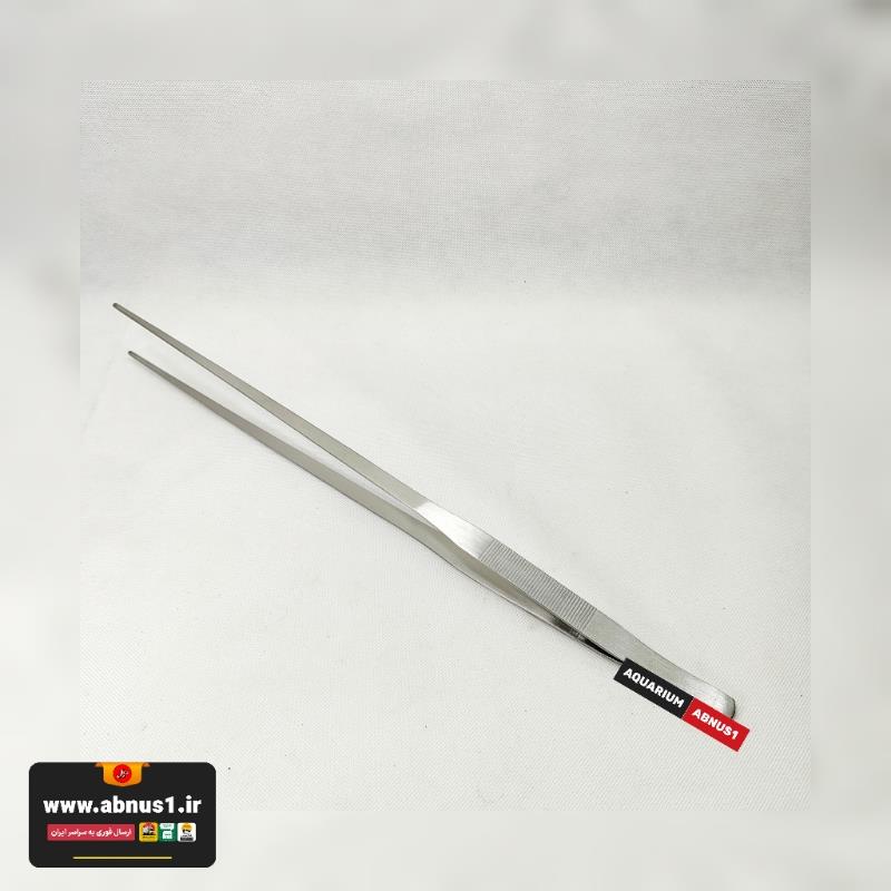 پنس سرصاف بلند آکواریوم HOPAR طول 48 سانتی‌متر، ساخته‌شده از استیل ضدزنگ با طراحی حرفه‌ای، مناسب کاشت و جابجایی گیاهان در آکواریوم‌های عمیق