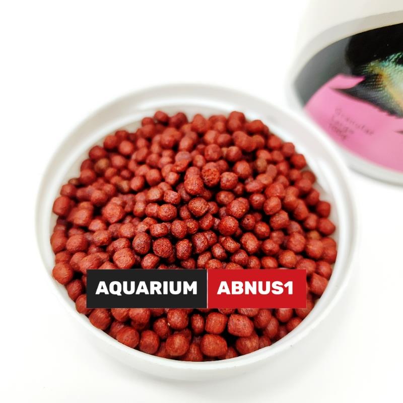 غذا رنگدانه ماهی آکواریوم FLOWERFISH AQUA وزن 100 گرم مخصوص ماهیان گوشتخوارغذای گرانول درشت روی‌آبی AQUA با فرمول رنگدهی قوی و ویتامین‌های ABCDغذای تخصصی فلاور فیش و ماهیان گوشتخوار برای افزایش رنگ، درخشندگی و سلامت