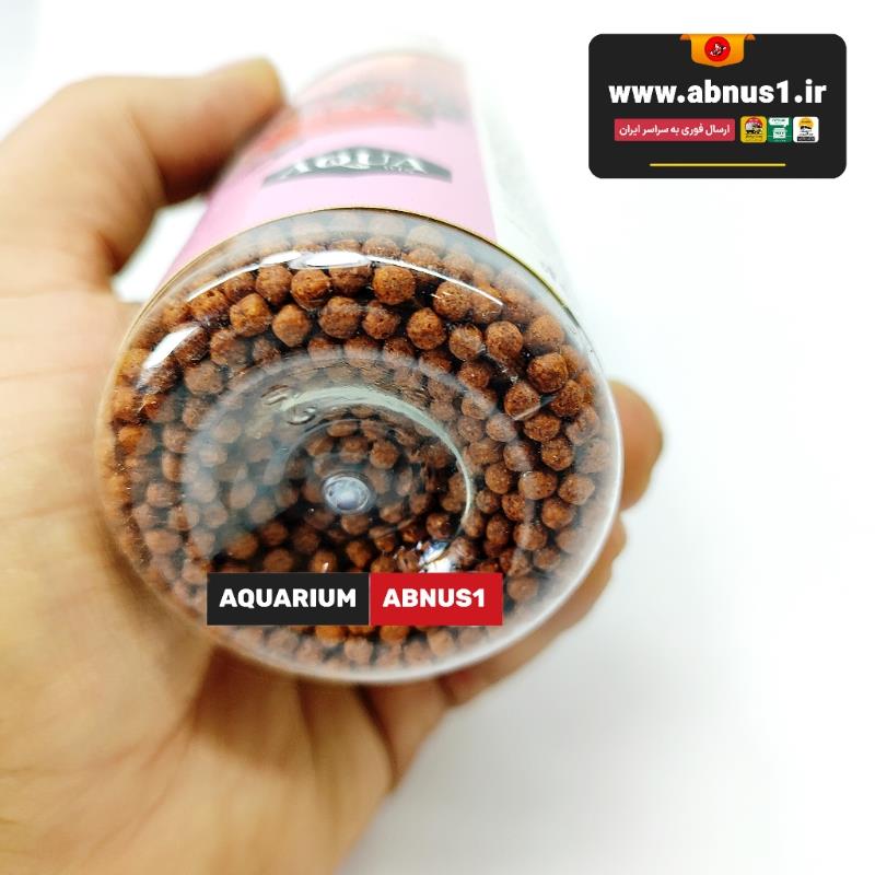 غذا رنگدانه ماهی آکواریوم FLOWERFISH AQUA وزن 200 گرم مخصوص ماهیان گوشتخوارغذای گرانول درشت روی‌آبی AQUA با فرمول رنگدهی قوی و ویتامین‌های ABCDغذای تخصصی فلاور فیش و ماهیان گوشتخوار برای افزایش رنگ، درخشندگی و سلامت
