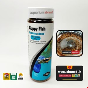 غذا رنگدانه ماهی آکواریوم GUPPY FISH AQUA وزن 200G
