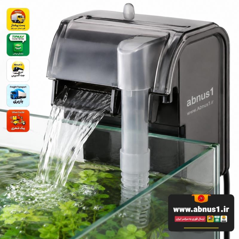 تصویر جعبه فیلتر آویز آکواریوم مدل RS-1000 برند RS Electrical، فیلتر تصفیه آبشار گونه با قدرت ۲.۵ وات، مناسب برای انواع آکواریوم‌های کوچک و متوسط.