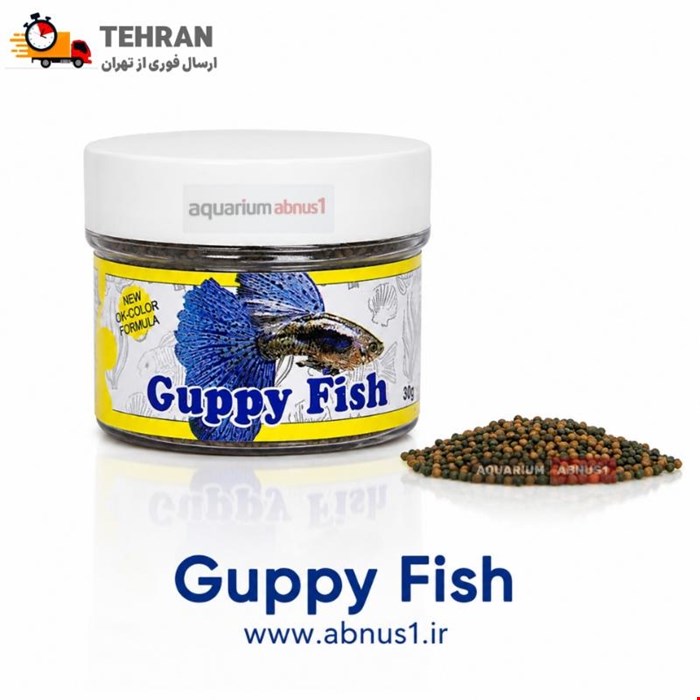 غذا ماهی آکواریوم مینی تاپ فود GUPPY FISH وزن 30G