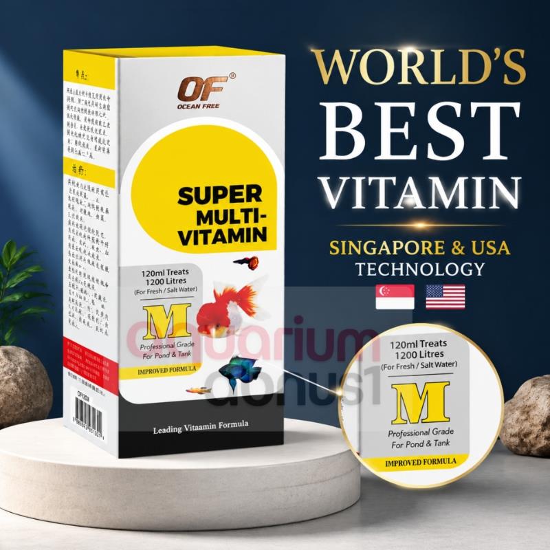 مکمل آکواریوم SUPER MULTI-VITAMIN M برند OCEAN FREE حجم 120M