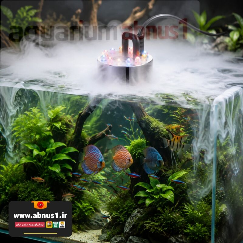 خرید مه‌ساز و رطوبت‌ساز ال‌ای‌دی دار سوبو (SOBO M-12L) با ۱۲ ال‌ای‌دی مولتی‌کالر، بدنه ضدزنگ و آداپتور ۲۴ ولت؛ انتخابی عالی برای ایجاد جلوه مه‌آلود نوری، طراوت‌بخشی و افزایش رطوبت در آکواریوم، تراریوم، آبنما و دکوراسیون داخلی. 