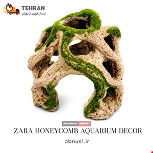 دکور و تزِئینی آکواریوم آتشفشان خانه زنبوری برند ZARA آلمان سایز 15 در 12 سانت