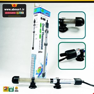 بخاری 2 ترموستات آکواریوم 200w وات مدل AS-408D برند ASIAN STAR