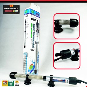 بخاری 2 ترموستات آکواریوم 150w وات مدل AS-308C برند ASIAN STAR