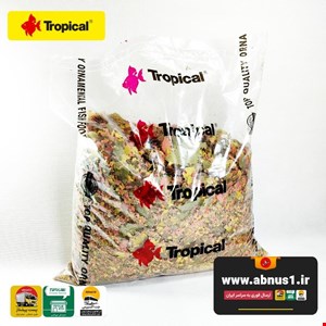 غذا ماهی آکواریوم برند تروپیکال یک کیلویی breeder line staple flakes (4color mix) 1k tropical